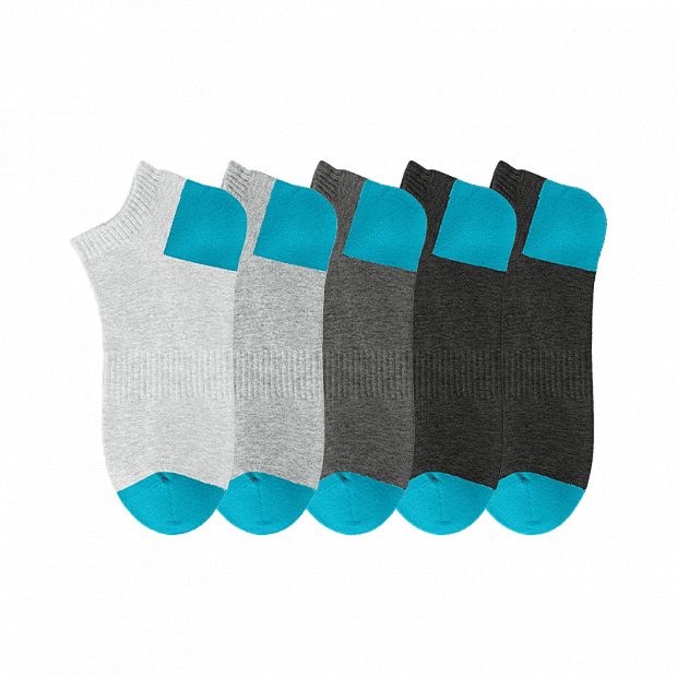 Набор коротких носков ( 5 пар) Urevo Lycra Antibacterial Mens Socks Short (Blue/Голубой) 